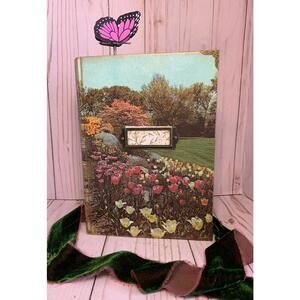 Flutterby Garden altered‎ book journal notebook handmade